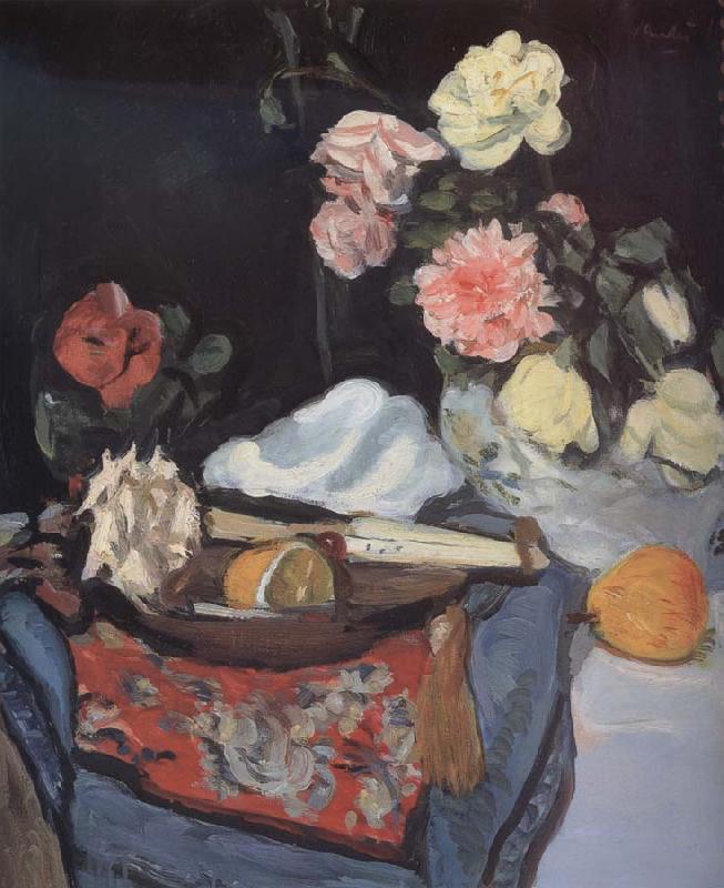 George Leslie Hunter Fruit and Flowers on a Draped Table Germany oil painting art